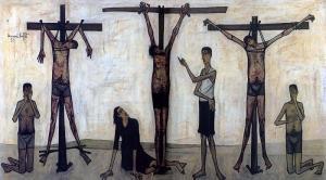 la-passion-du-christ-cruxifixion-1951-bernard-buffet-1951-vatican-museum-bernard-buffet