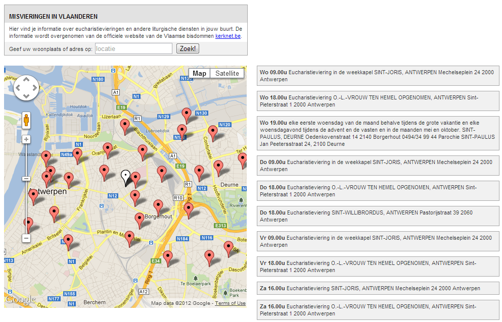 Misvieringen in Vlaanderen