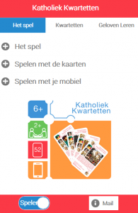 Screenshot van de website met de schakelaar op “Spelen”