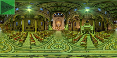 3D-binnenzicht van de Sint-Michael-en-Petruskerk