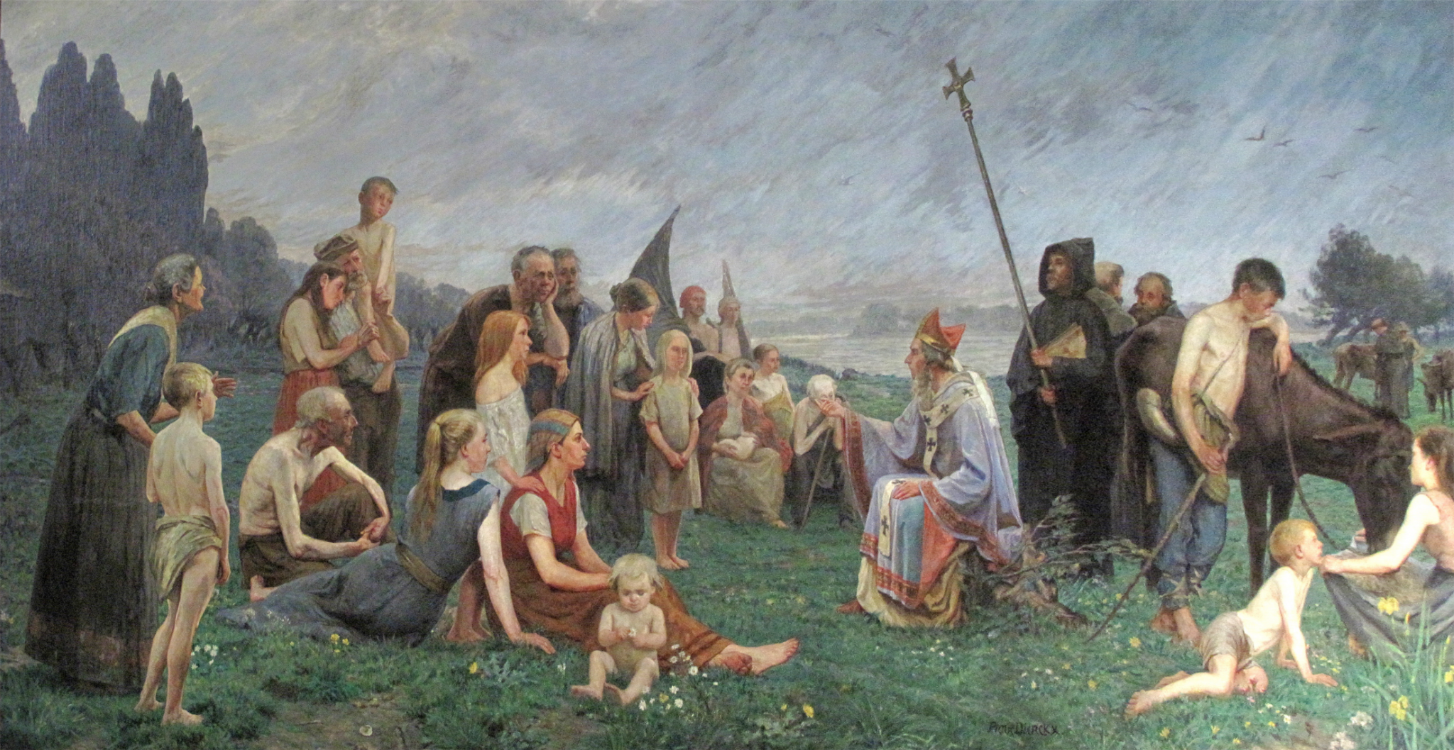 St. Willibrordus predikt langs de Schelde (Pieter Franciscus Dierckx, 1939, Heilig-Hartkerk, Antwerpen) 