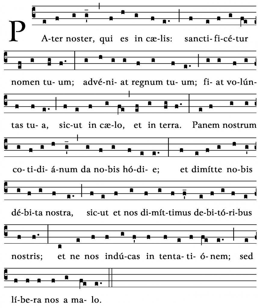 Partituur van het Pater Noster